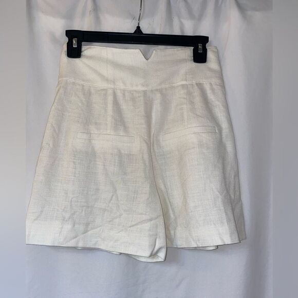 NWT Veronica Beard Alicia High-Rise Shorts Off White Sz 0 retail $ 348.00 - Picture 6 of 12